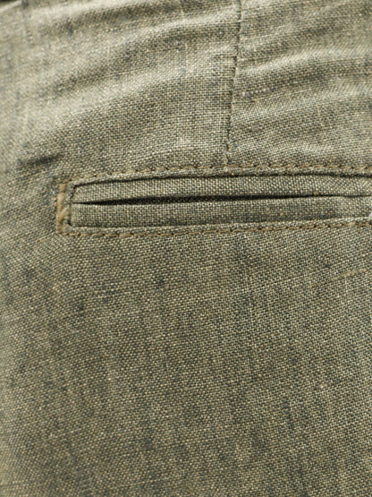 Linen bermuda shorts with logoed label thumbnail
