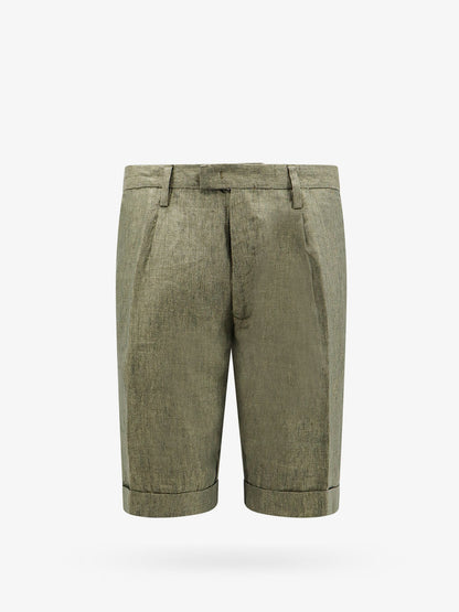 Linen bermuda shorts with logoed label thumbnail