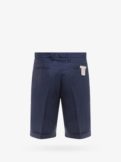 Linen bermuda shorts with logoed label thumbnail