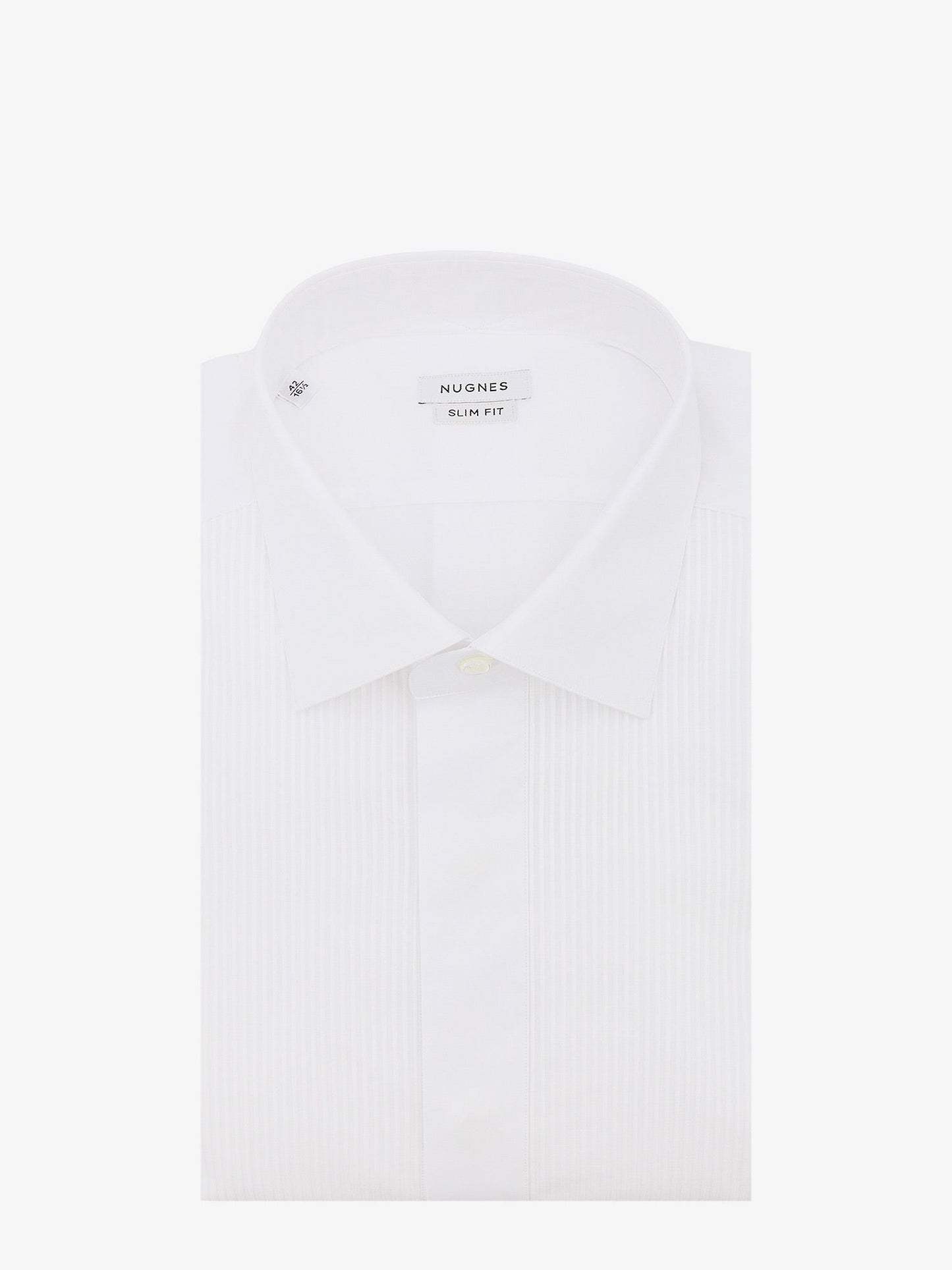Cotton shirt with plastron