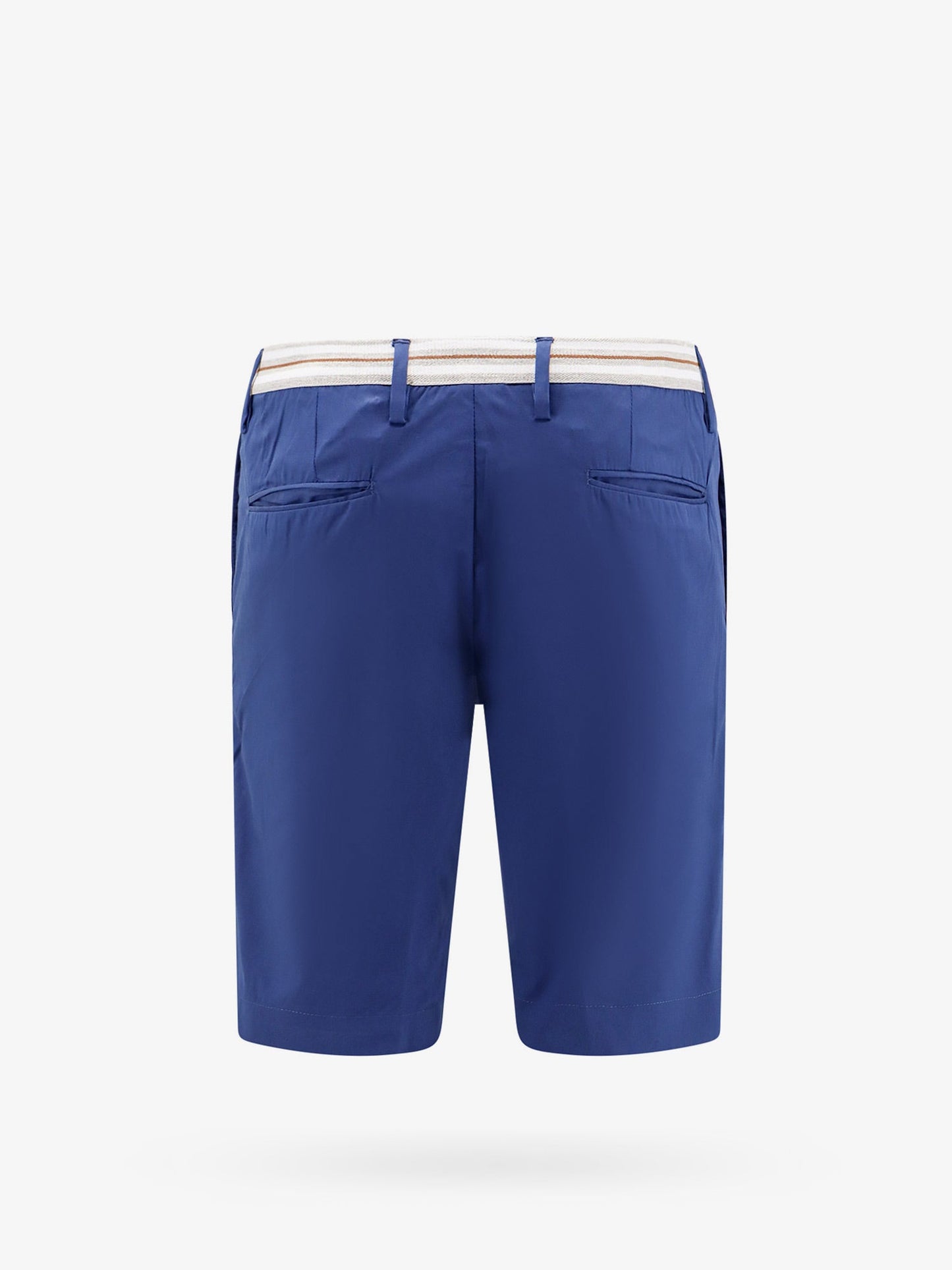 Cotton blend bermuda shorts with elastic waistband