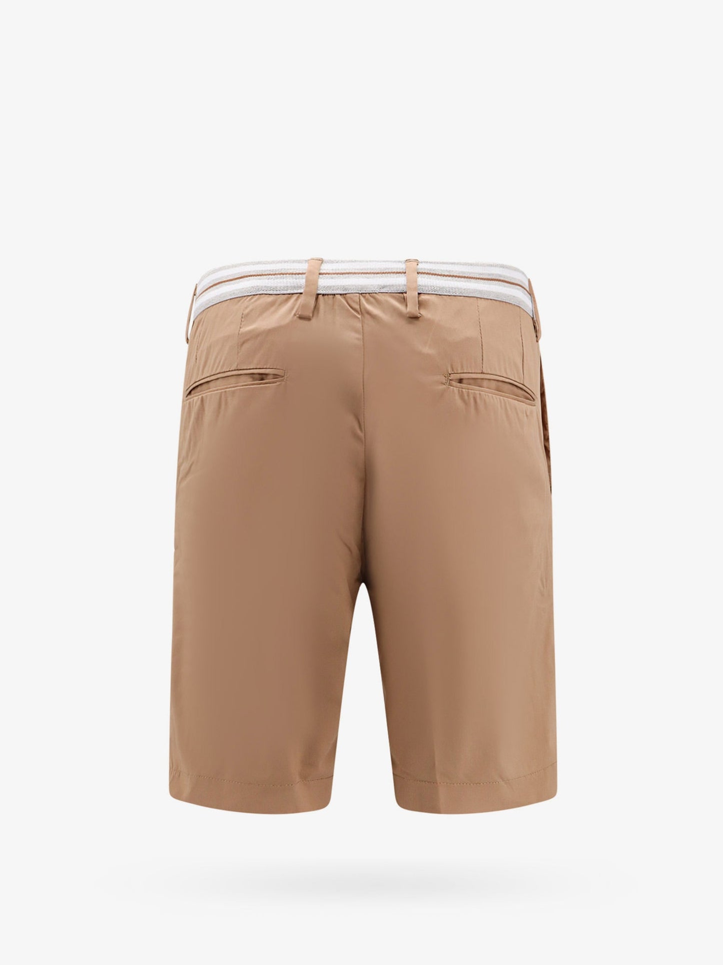 Cotton blend bermuda shorts with elastic waistband