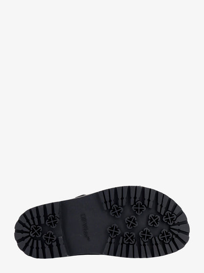 Leather sandals with metal buckles with arrow logo thumbnail