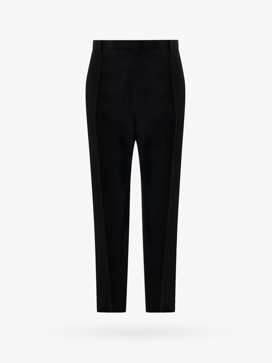 Wool blend trouser with frontal fold