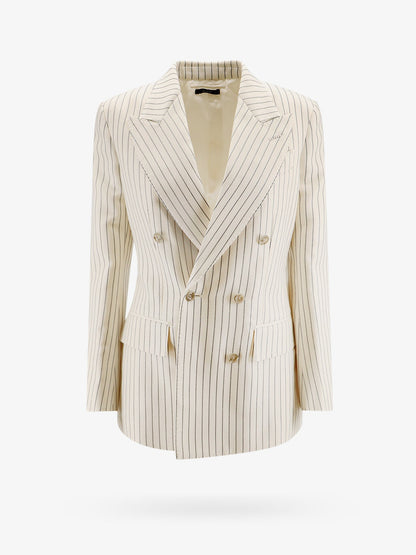 Double-breasted jacket with striped pattern thumbnail