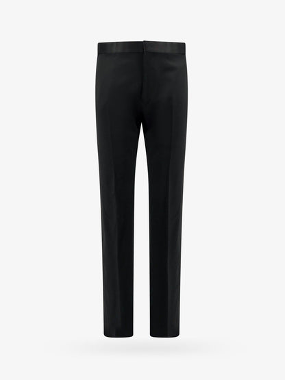 Pantalone in lana vergine con profili in satin thumbnail