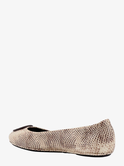 Leather ballerinas with animalier print thumbnail