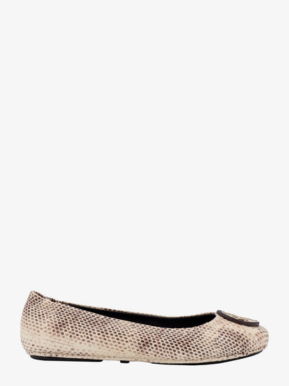 Leather ballerinas with animalier print thumbnail