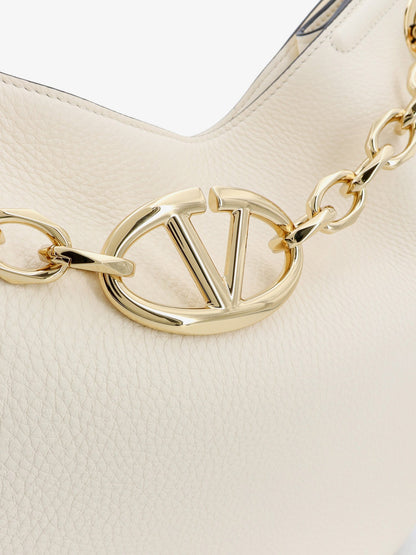 Leather shoulder bag with VLogo signature detail thumbnail