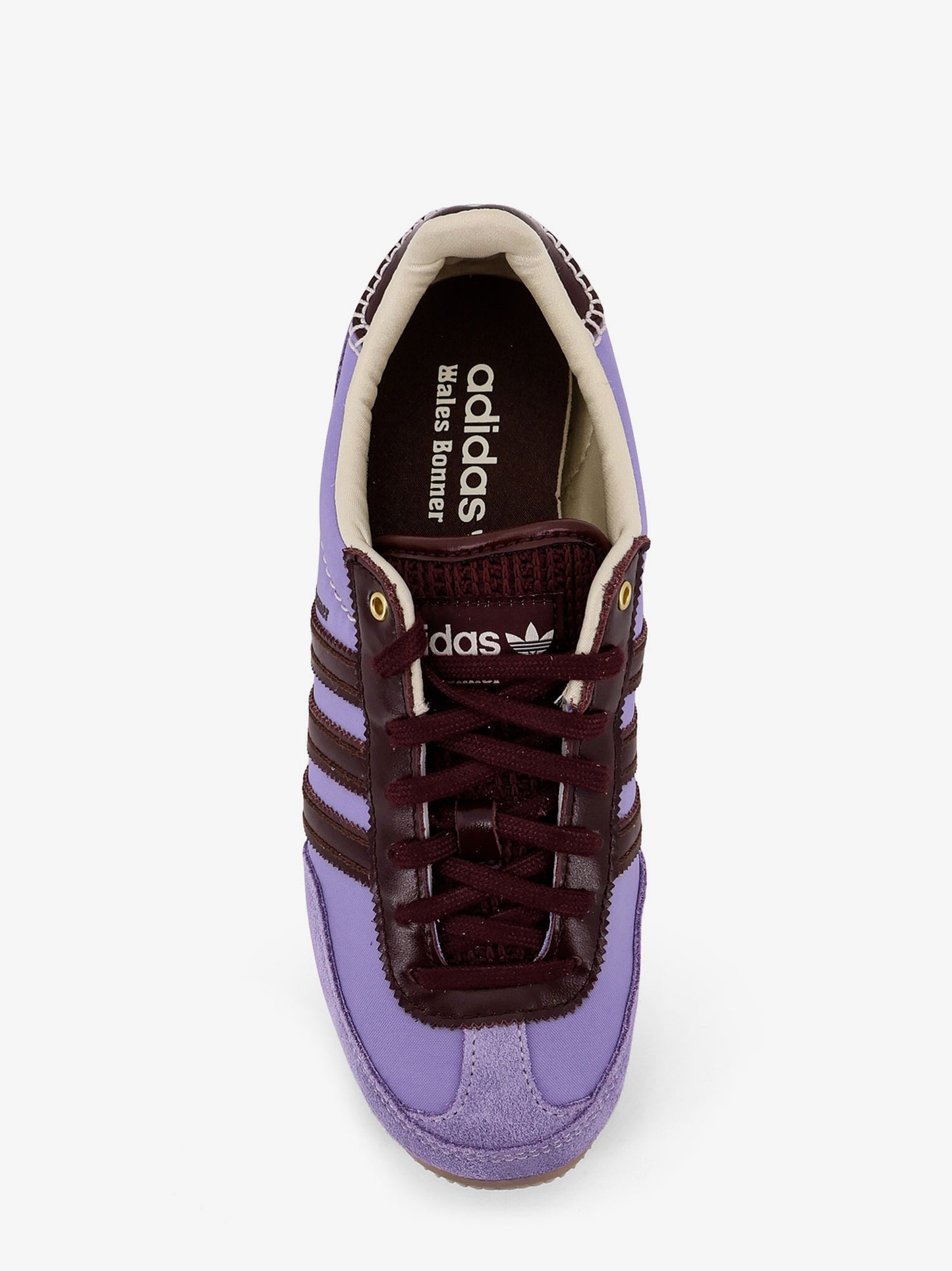 Nylon sneakers with suede inserts