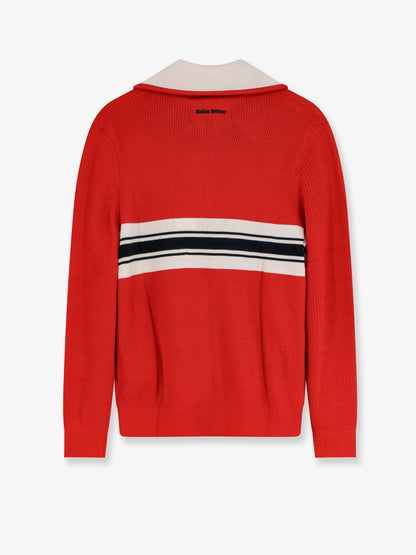 Ribbed sweatshirt with front logo thumbnail