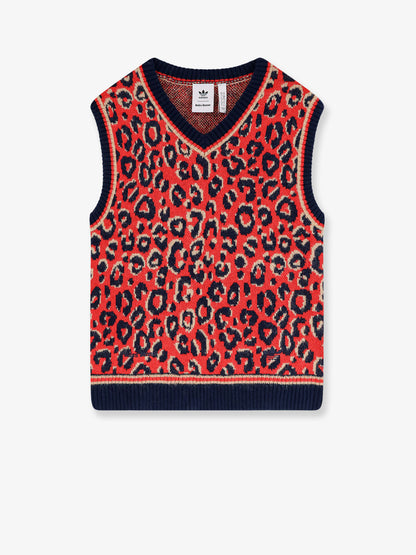 Wool blend sweater with animal print thumbnail