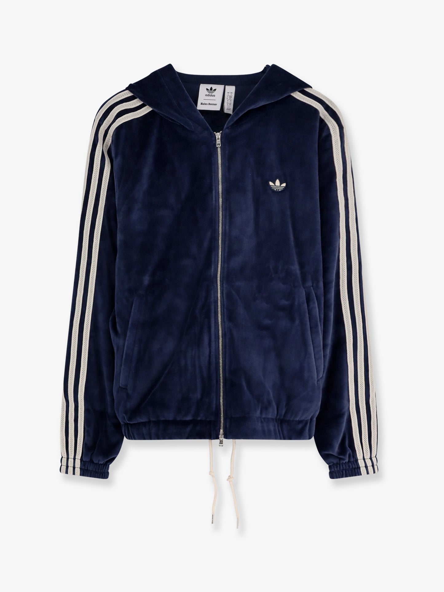 Chenille sweatshirt with iconic side stripes