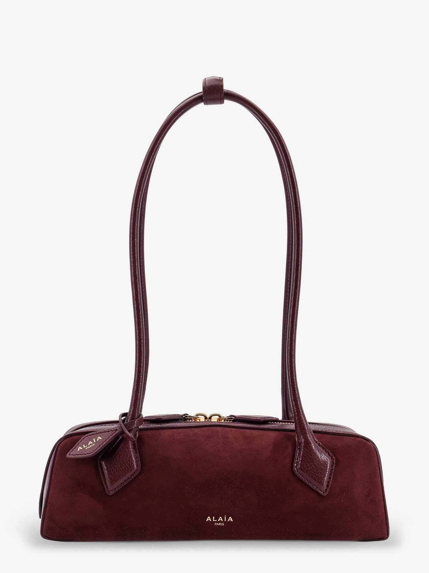 Teckel Small suede shoulder bag