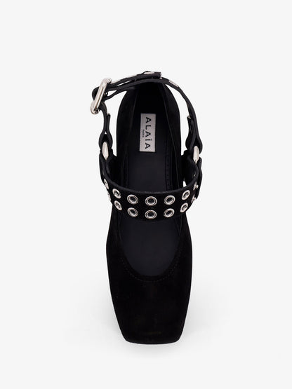 Suede Biker Flat Ballerinas thumbnail