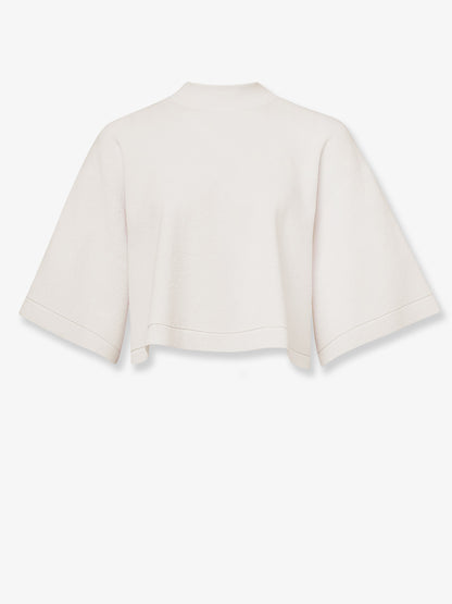 Cropped cotton blend top thumbnail