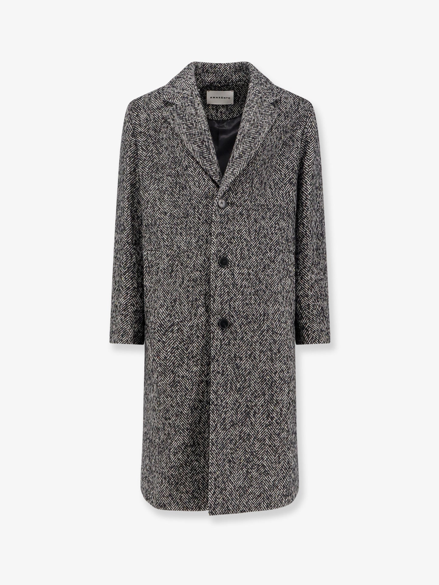 Cappotto spigato in lana