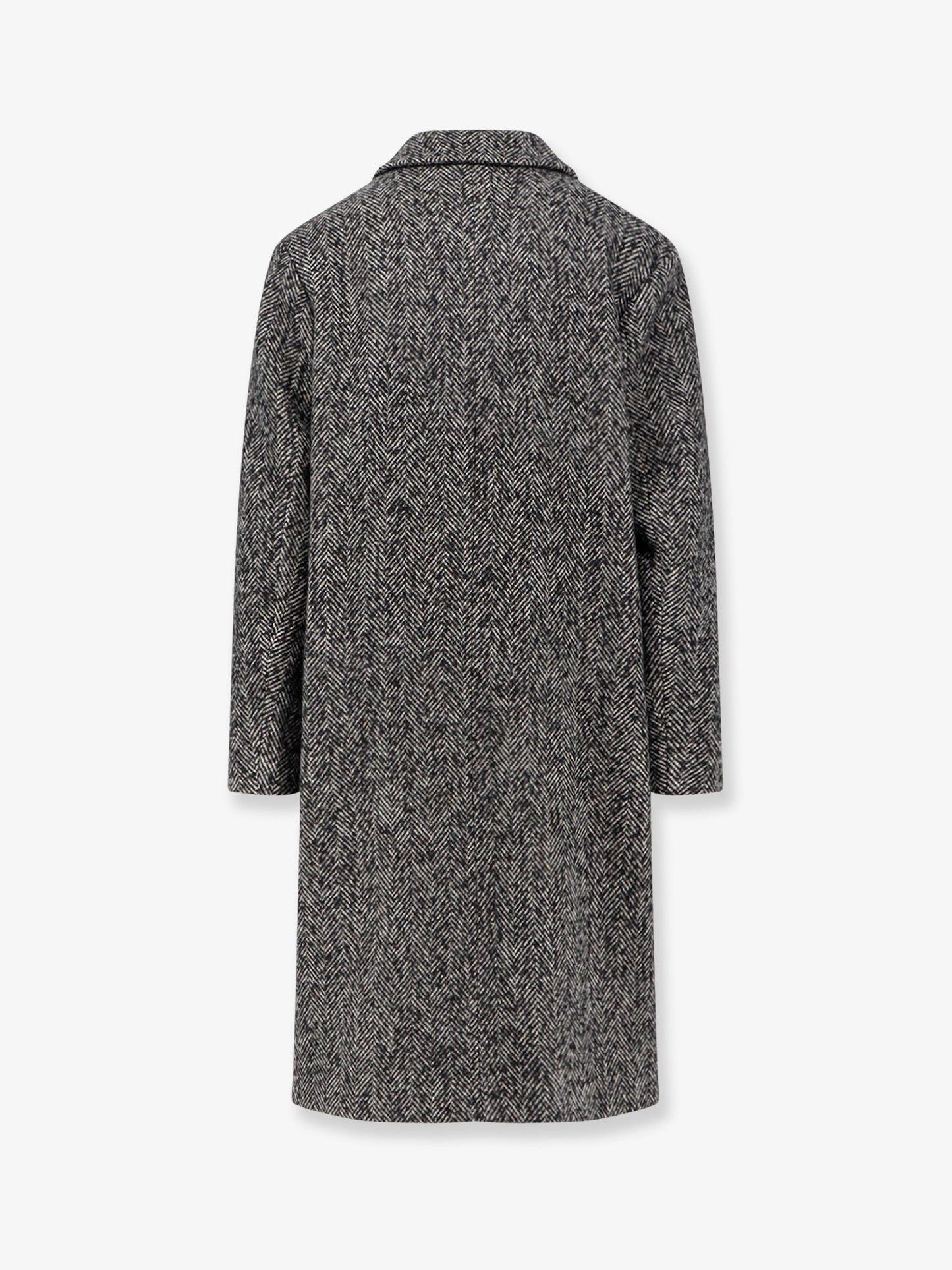 Cappotto spigato in lana