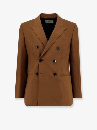 Double-breasted wool blazer thumbnail