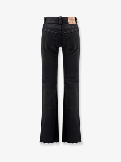 Denim trousers with frayed edges thumbnail