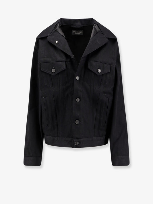Standing denim jacket