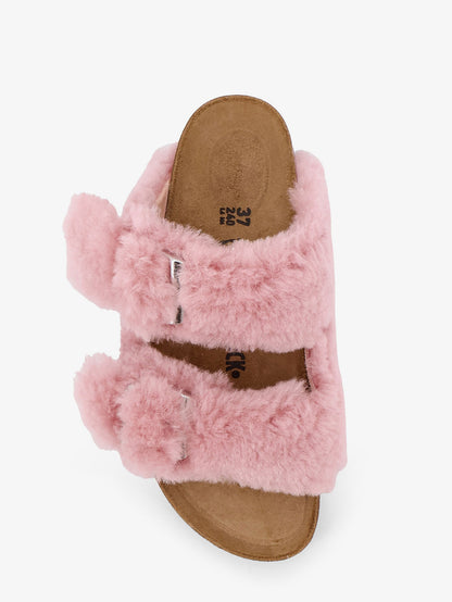 Arizona faux fur low sandals thumbnail