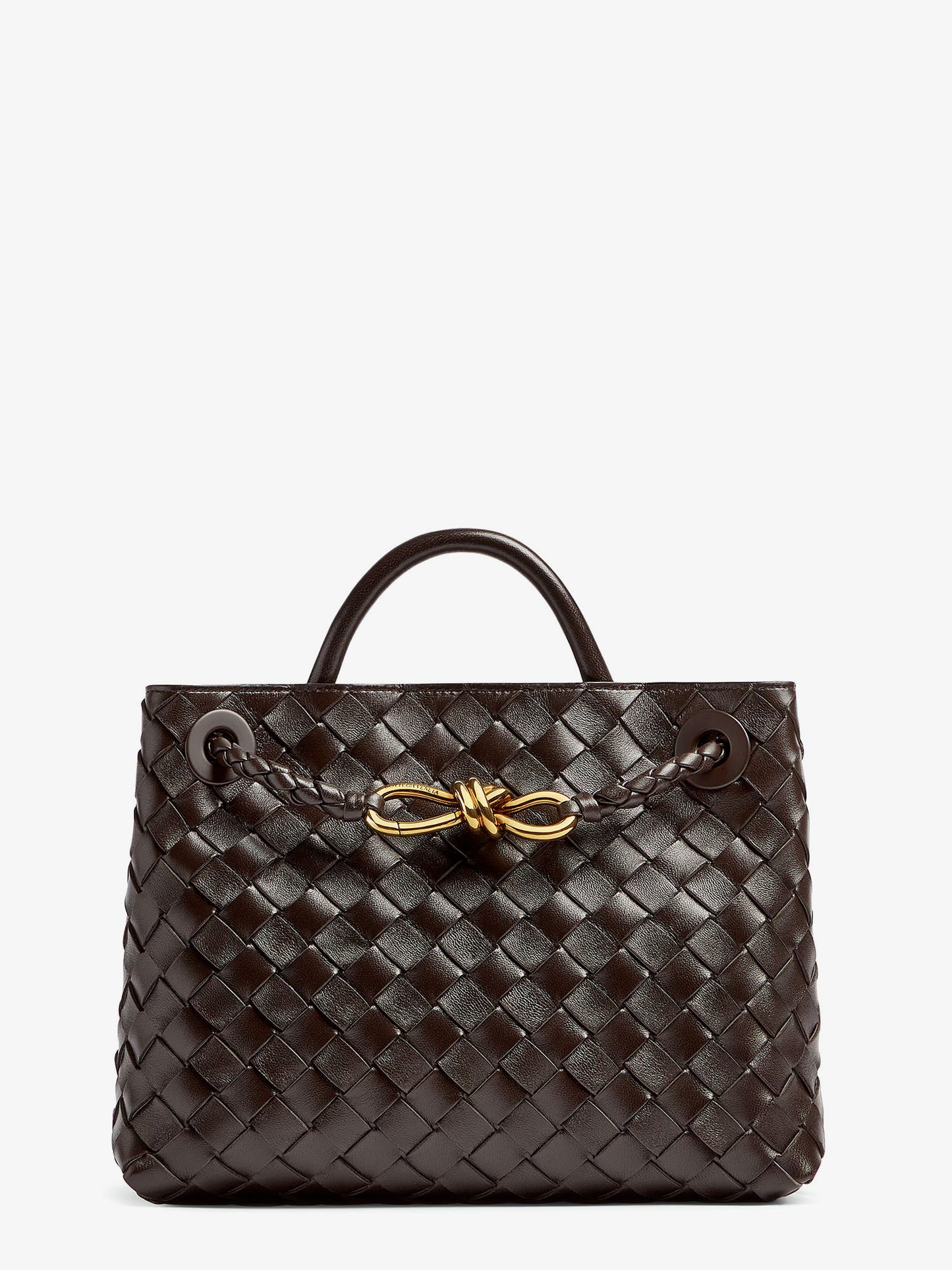 Andiamo Small leather shoulder bag with Intrecciato motif