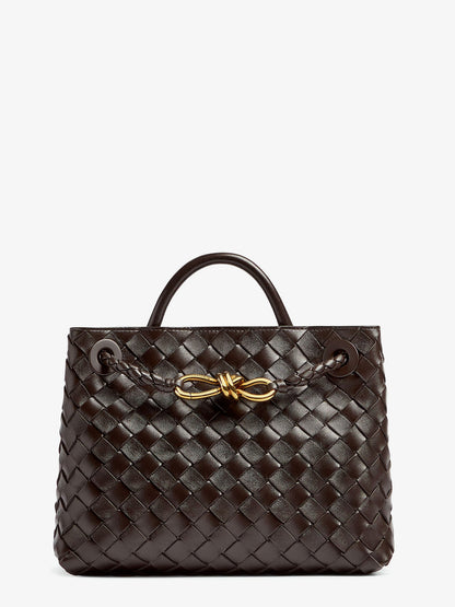 Andiamo Small leather shoulder bag with Intrecciato motif thumbnail