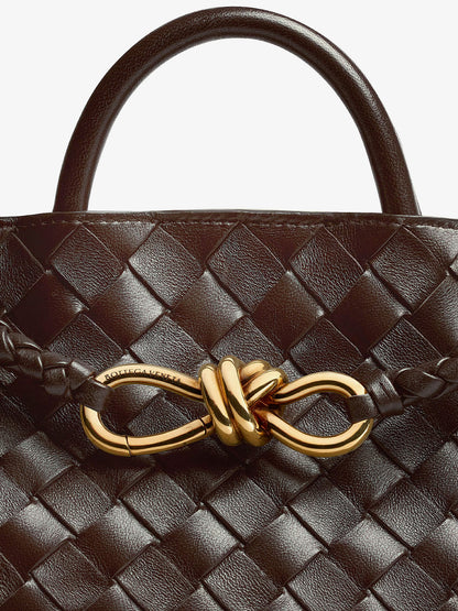 Andiamo Small leather shoulder bag with Intrecciato motif thumbnail