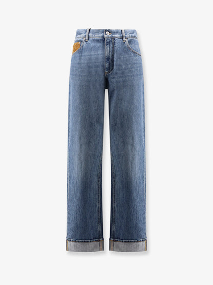 Jeans a gamba ampia con risvolto thumbnail