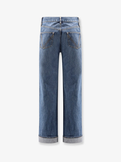 Jeans a gamba ampia con risvolto thumbnail