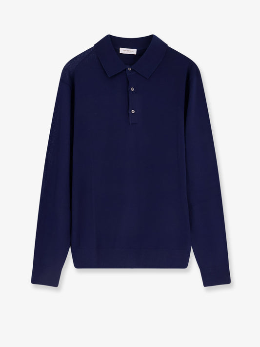 Wool polo sweater