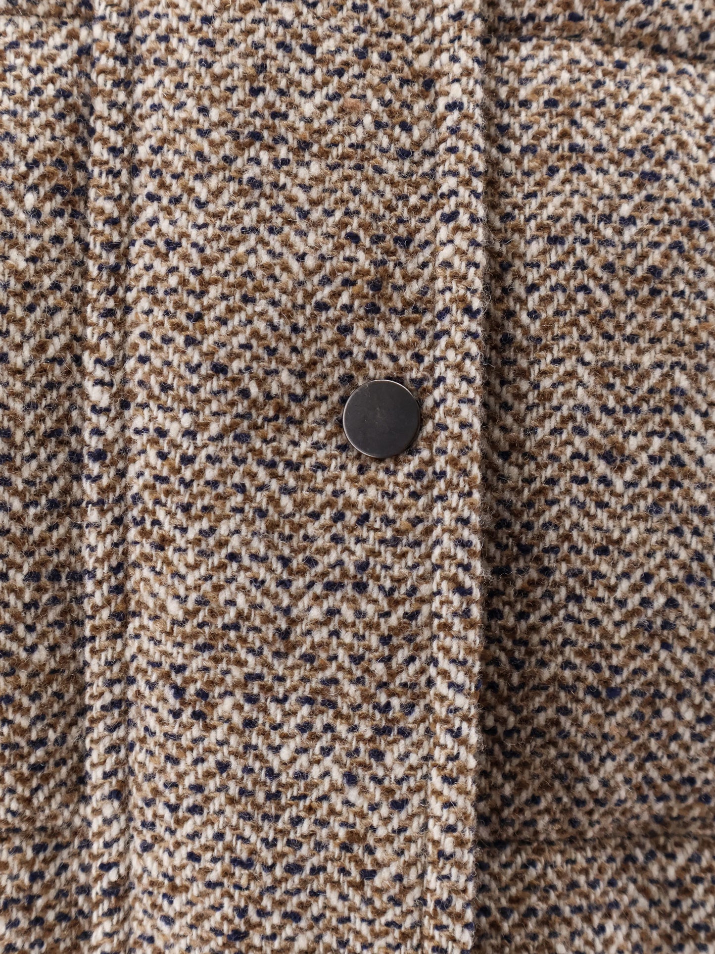 Reversible wool and silk down jacket