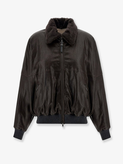 Aviator leather bomber thumbnail