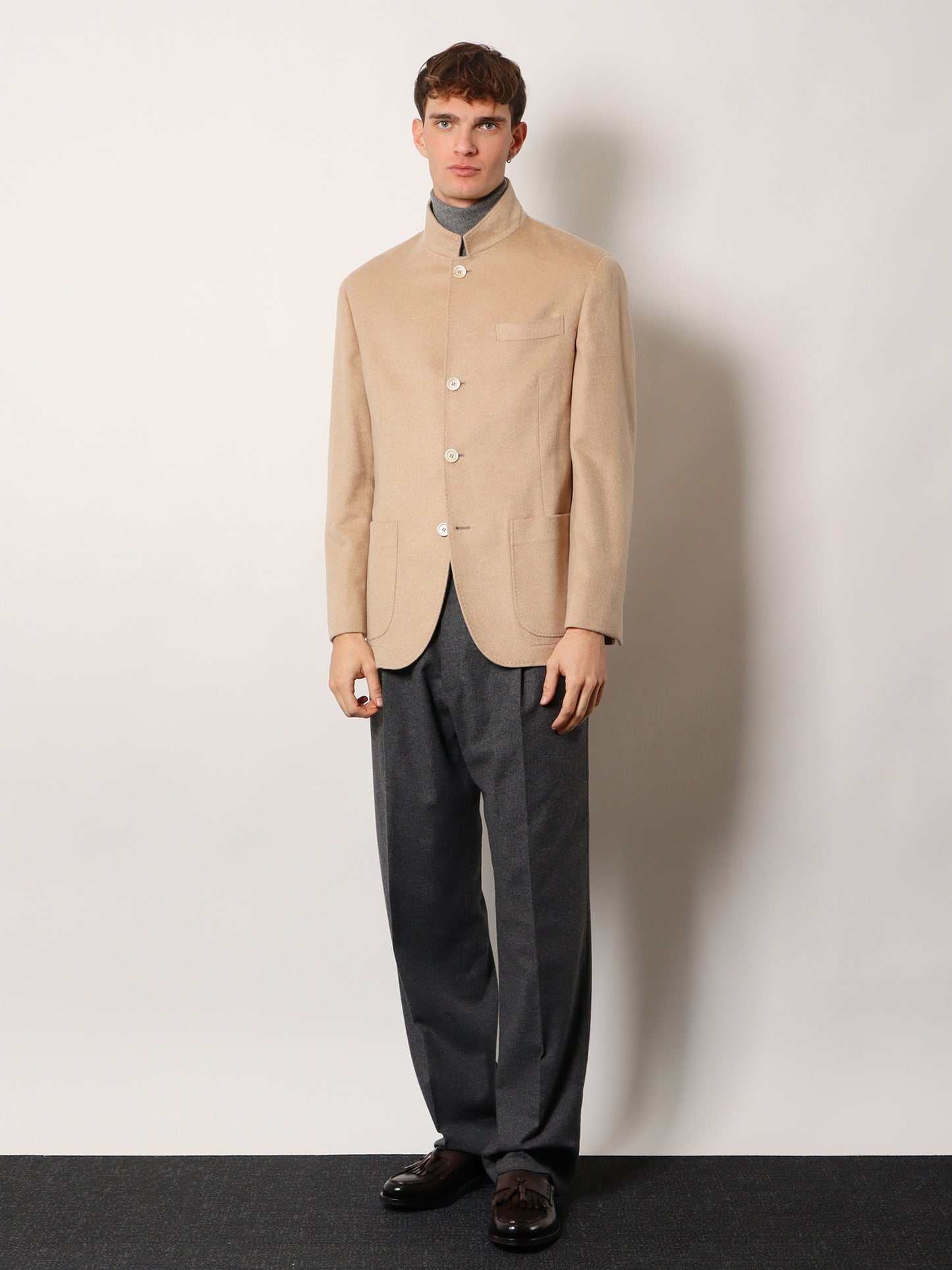 Cashmere and vicuna coat