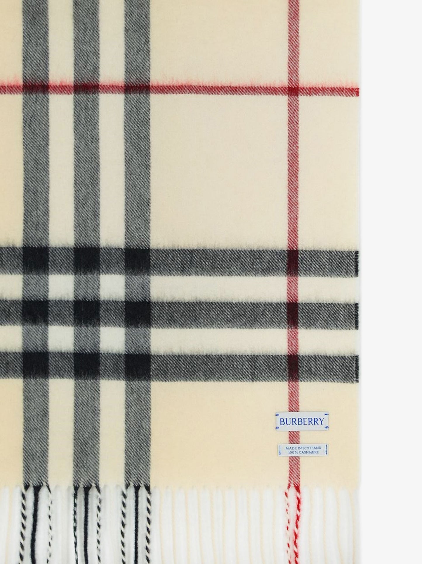 Cashmere scarf with Giant Check motif