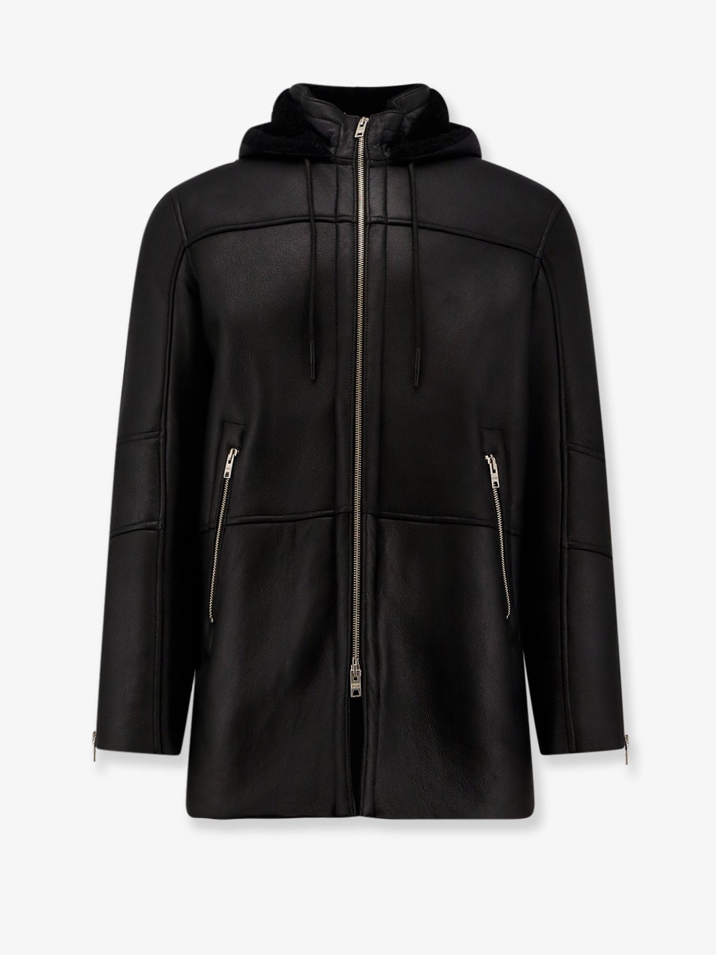 Long leather jacket