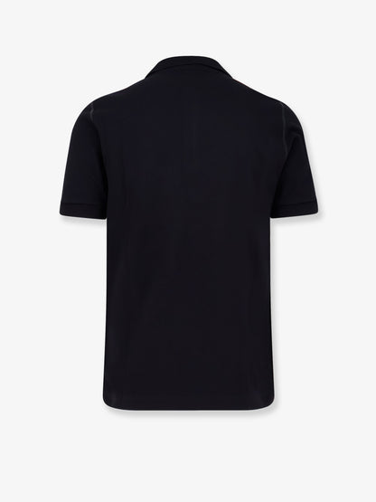 Polo in cotone con logo ricamato frontale thumbnail