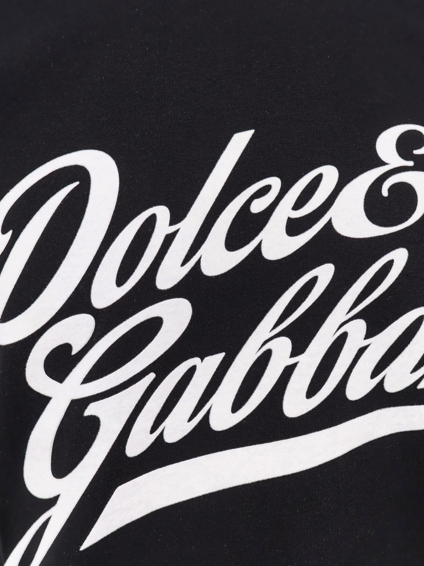Cotton t-shirt with flocked logo print