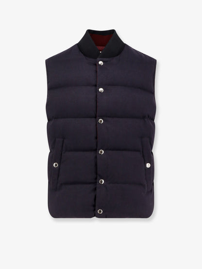 Cotton and viscose reversible sleeveless jacket thumbnail