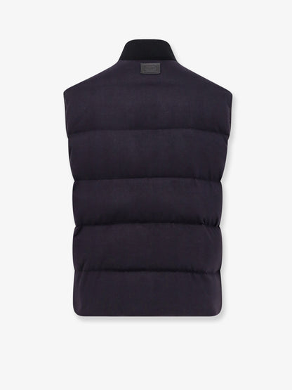 Cotton and viscose reversible sleeveless jacket thumbnail