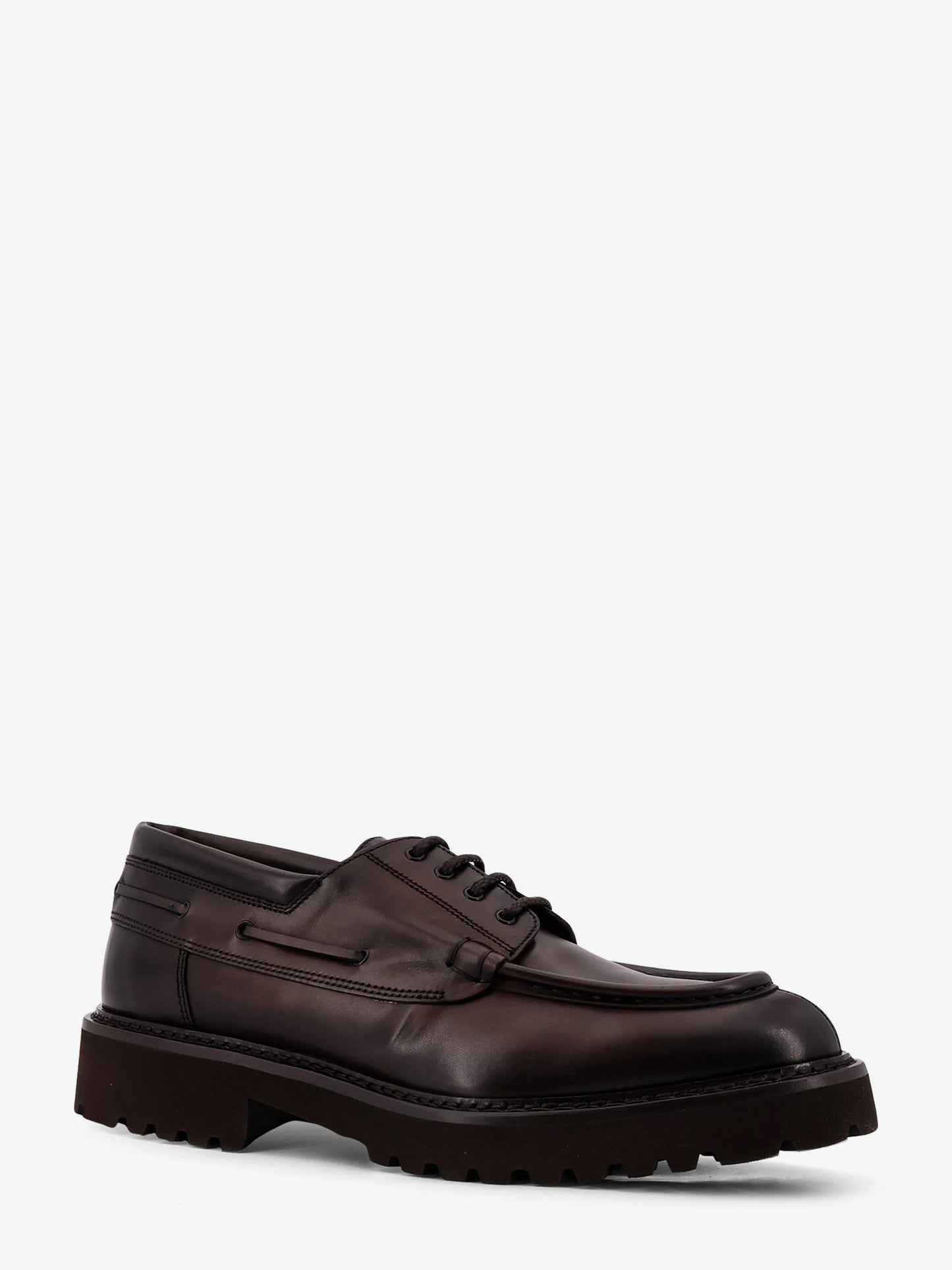 Leather lace-up shoe
