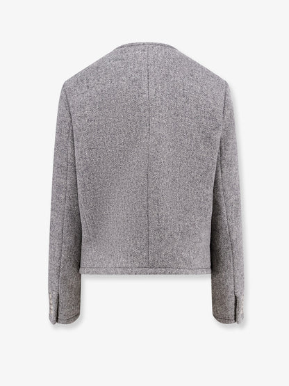 Mélange wool and alpaca blazer thumbnail