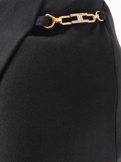 Asymmetrical viscose and wool skirt thumbnail