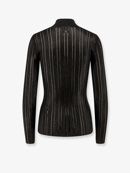 Maglia a collo alto in tessuto metallico thumbnail