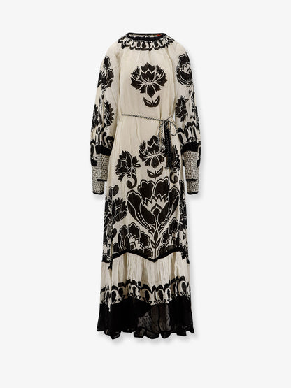 Viscose dress with Floral Arabesque motif thumbnail
