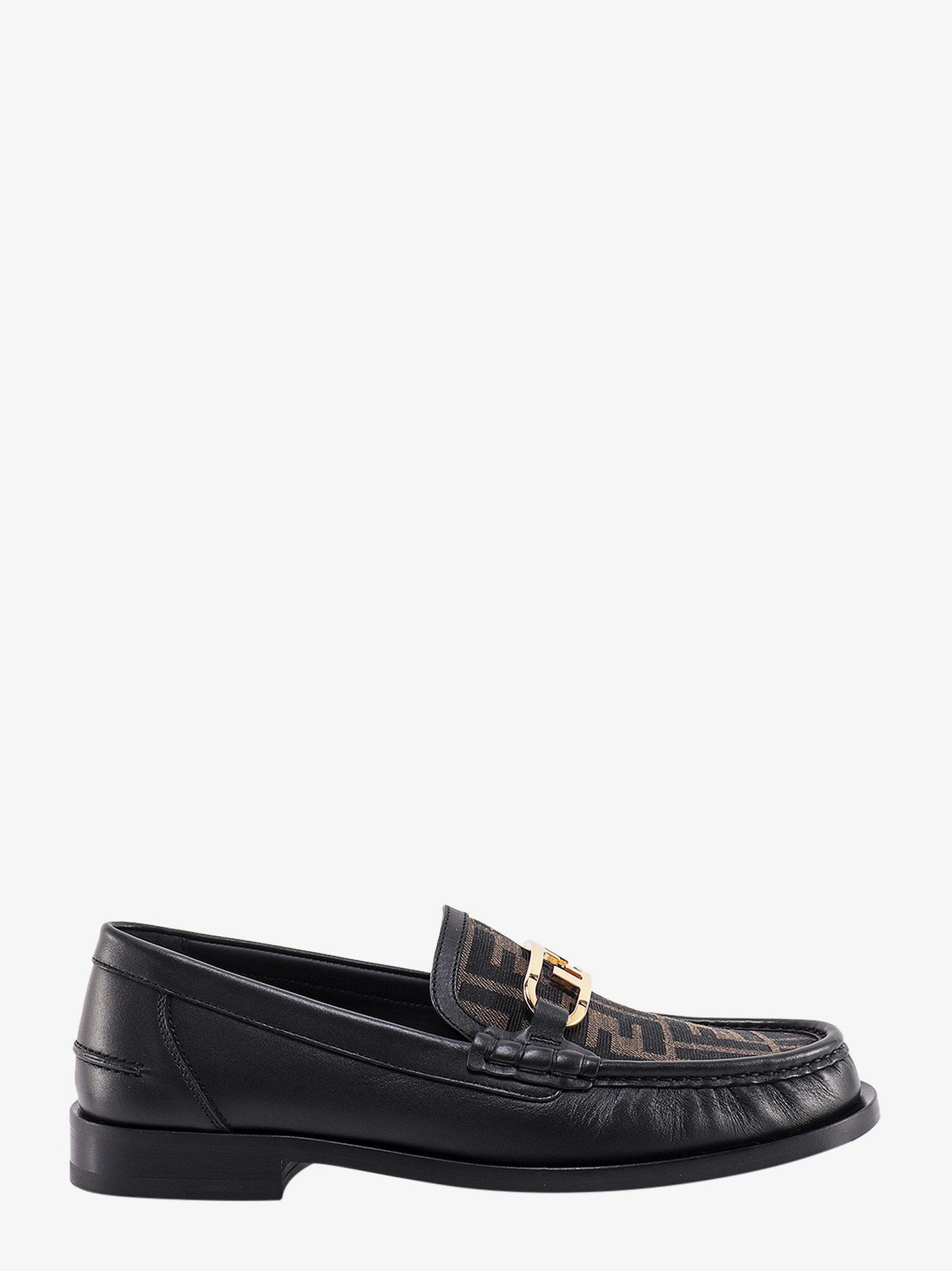 Mocassino Fendi O' Lock in pelle con inserto FF