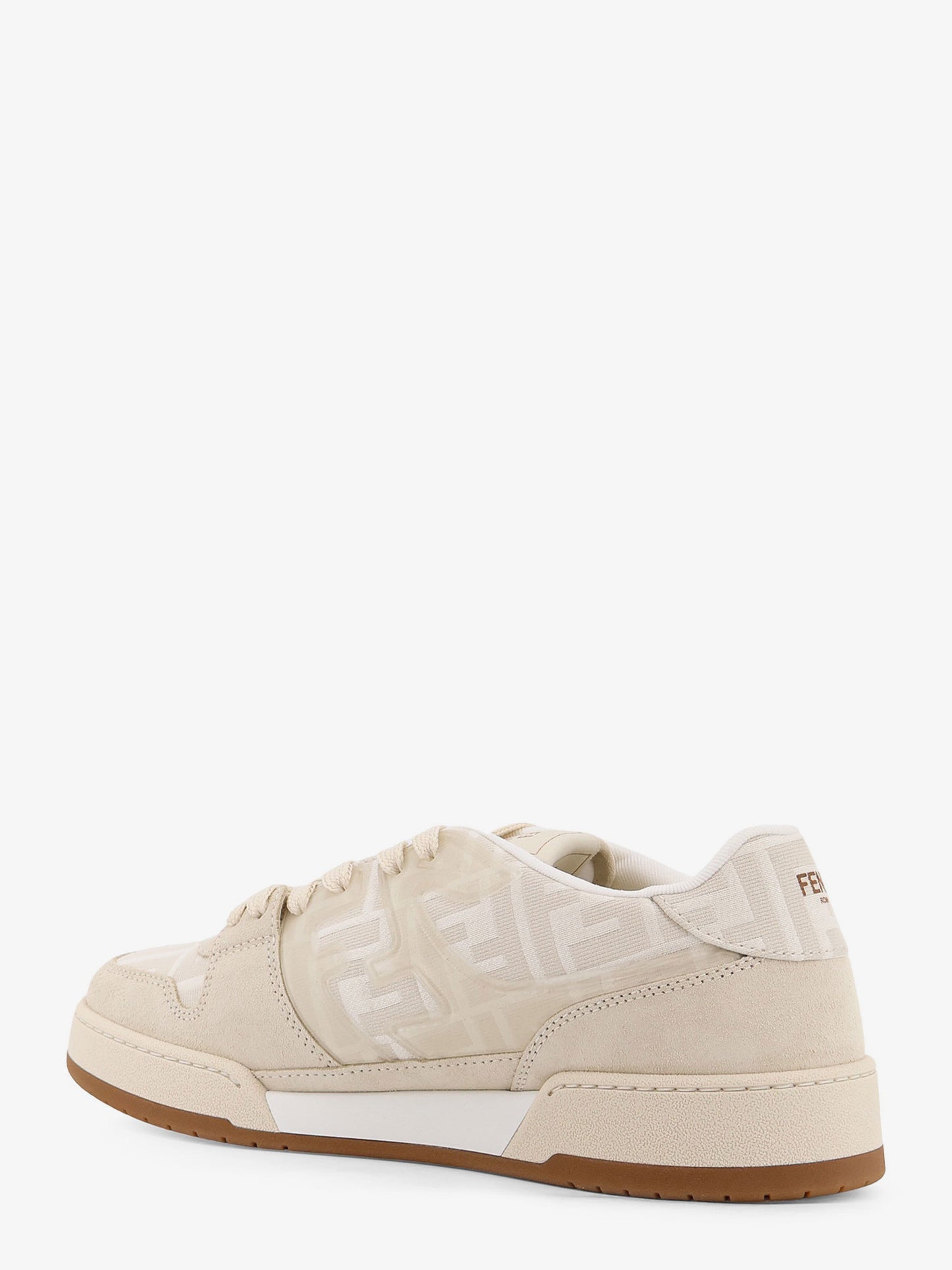 Fendi Match FF Jacquard and leather sneakers