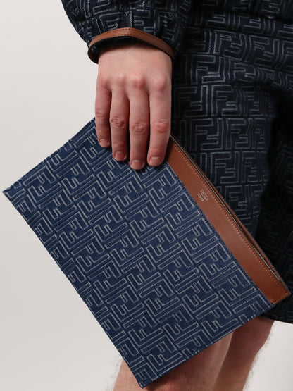 Pochette in denim FF Jacquard thumbnail