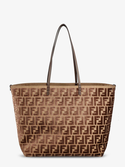 Borsa Shopping Roll Large in tessuto jacquard FF thumbnail